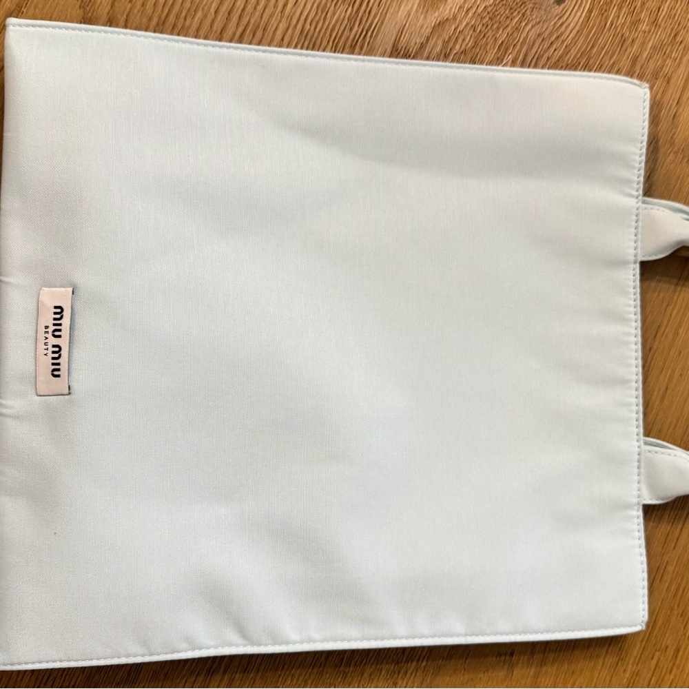 Miu Miu baby blue Beauty Tote